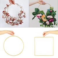 1Pc Wedding Geometric Metal Ring Round Triangle Square Garland Hoop For Wedding Birthday Party Decor DIY Christmas Flower Wreath