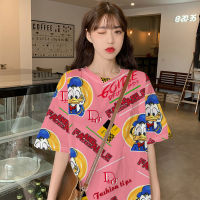 chaochao shop  เสื้อยืดแฟชั่นผู้หญิงลายทางแขนสั้นคอกลม เนื้อผ้าดีใส่สบาย! New Fashion womens #HAN SY SOCIETY