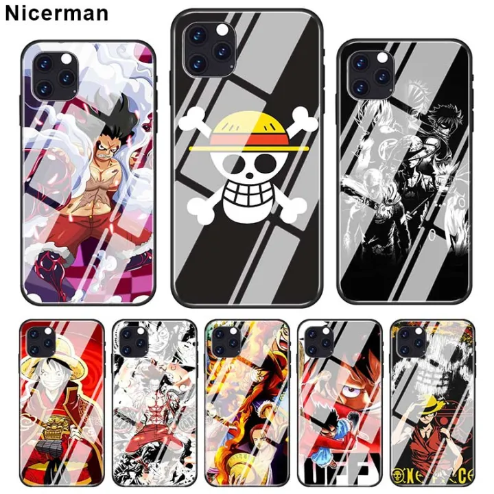 Luffy One Piece Anime Cases For Iphone 13 12 Mini 11 Pro X Xs Xr Max 7 8 Plus 6 6s Se Se Tempered Glass Cover Phone Coque Lazada
