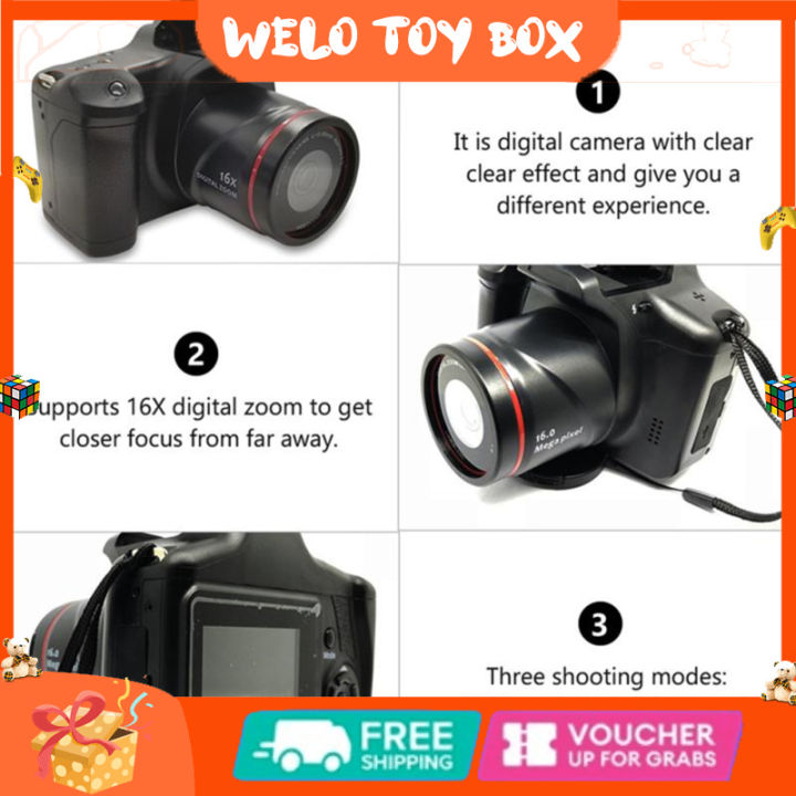 กล้องวิดีโอดิจิตอลกล้องวีดีโอ1080p-16x-กล้องดิจิตอลซูมกล้องคอมแพคสำหรับเด็กหญิงเด็กชายผู้หญิงผู้ชาย