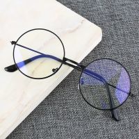 【cw】 Vintage Round Metal Frame Blue Light Blocking Personality College Style Clear Lens Eye Glasses Eye Protection Mobile Phone Game ！