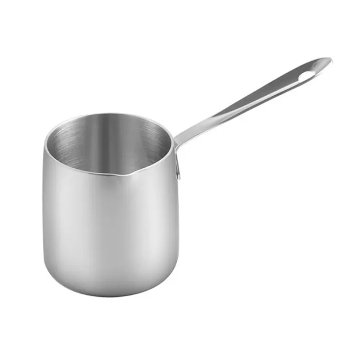 Stainless Steel Butter Warmer Milk Warmer Pot with Pour Spouts Small