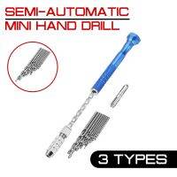 【DT】hot！ Upgrade Semi-automatic Hand  10pcs Twist Bits Wood Manual 0.5-3mm Bit 2pcs Side Chuck