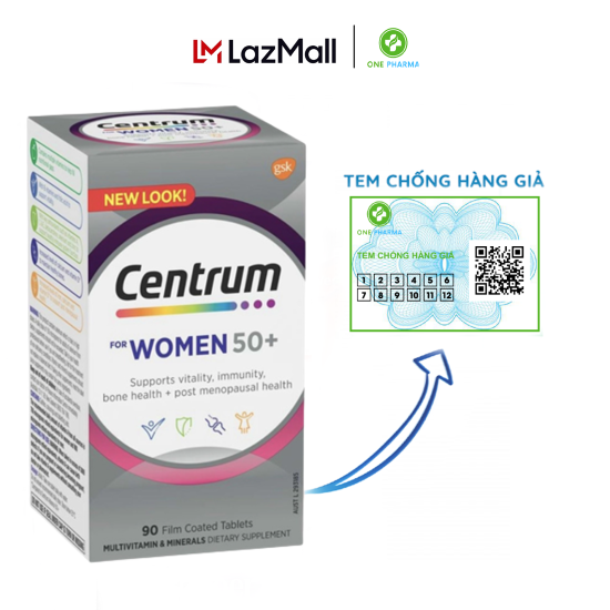 Viên uống vitamin tổng hợp centrum for women 50+ cho phụ nữ trên 50 tuổi - ảnh sản phẩm 1