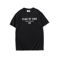 ▥✎☄ ???Fear of God ความกลัวของพระเจ้าใหม่ unisex เสื้อยืดหลวม F G ฝ้ายพิมพ์เสื้อยืดแขนสั้น