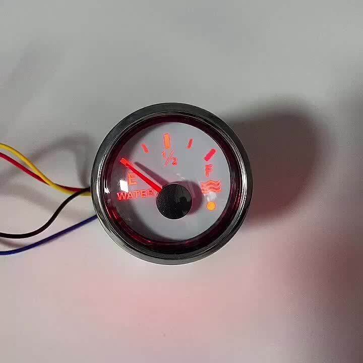 HD 52mm Water Level Gauge with Alarm Light Water Level Sensor 24033ohm