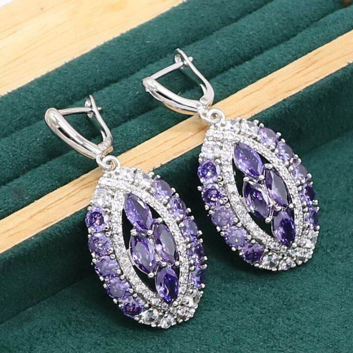 luxurious-purple-amethyst-925-sterling-silver-jewelry-set-for-women-bracelet-earrings-necklace-pendant-ring-birthday-gift