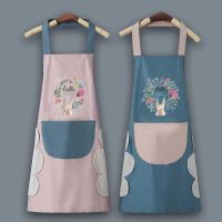 ♀❁ Apron 2023 new style home kitchen waterproof and oil-proof cooking work clothes womens catering special Internet celebrity summer