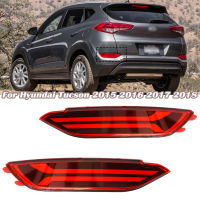 1คู่รถ LED ด้านหลังกันชน Reflector Light สำหรับ Hyundai Tucson 2015 2016 2017 2018ขับรถอัตโนมัติเบรคหมอก Trim Molding Light