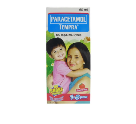 Tempra 1 - 5 years old Strawberry Flavor 120 mg / 5 ml 60 ml Syrup ...