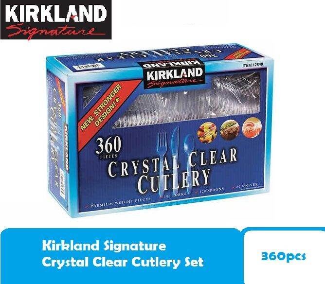 Kirkland Signature Crystal Clear Cutlery Set 360pcs Lazada PH