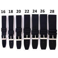 16mm - 28mm Waterproof Solid Soft Silicone Buckle Watch Strap Band Replacement