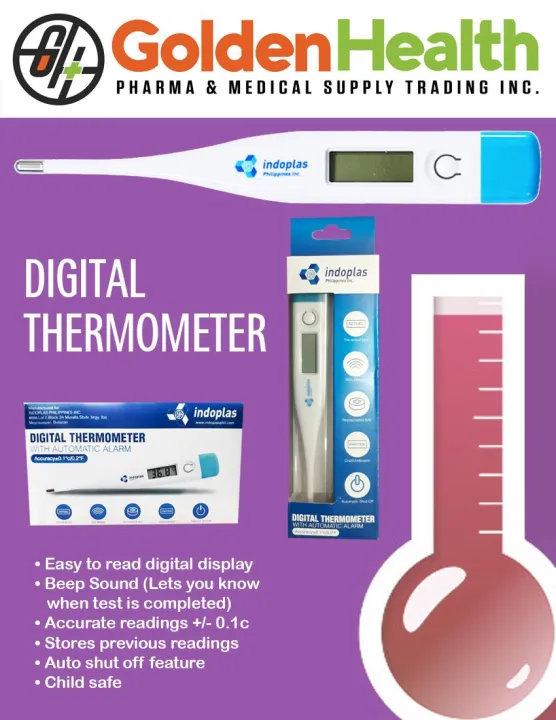 Digital Thermometer with Automatic Alarm (Golden Health Pharma and