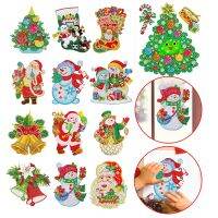 5D DIY Diamond Painting Wall Window Sticker Christmas Decoration For Home Santa Claus Snowman Diamond Sticker Noel Natal