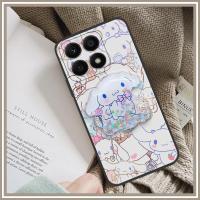 Silicone Fashion Design Phone Case For Honor X8a Cartoon Soft Case Cover Waterproof foothold armor case Shockproof Cute