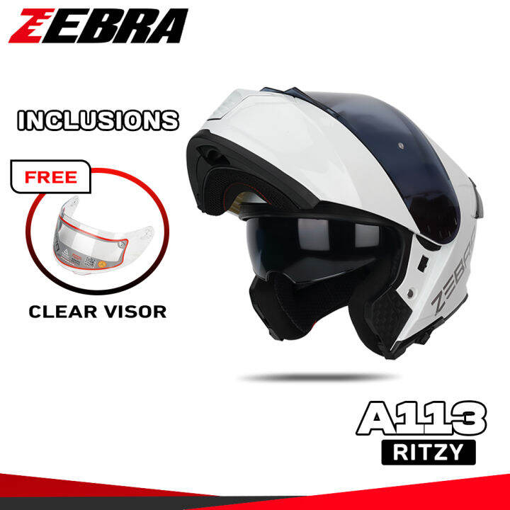 Zebra Helmet For Motorcycle Full Face original Icc Dual Visor Modular helmet woman and man Free