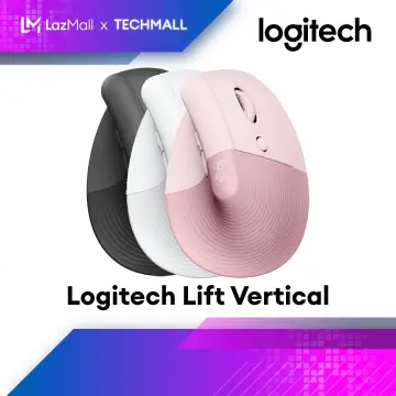 Logitech Lift Vertical Ergonomic Mouse, Wireless, Bluetooth or Logi Bolt  USB receiver, Quiet clicks, 4 buttons, compatible with  Windows/macOS/iPadOS, Laptop, PC - Graphite 