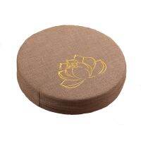 40X6cm Yoga Meditate Cushion Linen Meditate Backrest Pillow Japanese Tatami Mat Removable and Washable Round Yoga Mat 40X10cm