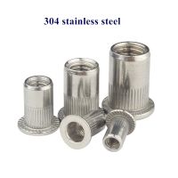 Flat Head Rivnut nuts M3 M4 M5 M6 M8 M10 M12 304 Stainless Steel Countersunk Head Threaded Rivet Nut Insert Knurled Nutsert Nuts