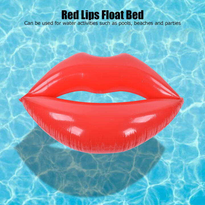 Inflatable Red Lip Couch Pool Float, Red Lip Design Red Lips Float Bed