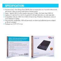 OKER USB3.0 2.5 HDD BOX OKER รุ่น ST-245 (ดำ) แบบสไลด์ออก ใช้งานง่ายมาก  ด้วยตัวเองได้เลย