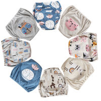 8pcs/lot Waterproof Reusable Cotton Baby Training Pants Infant Shorts Underwear Cloth Baby Diaper Nappies Panties Cloth Diapers