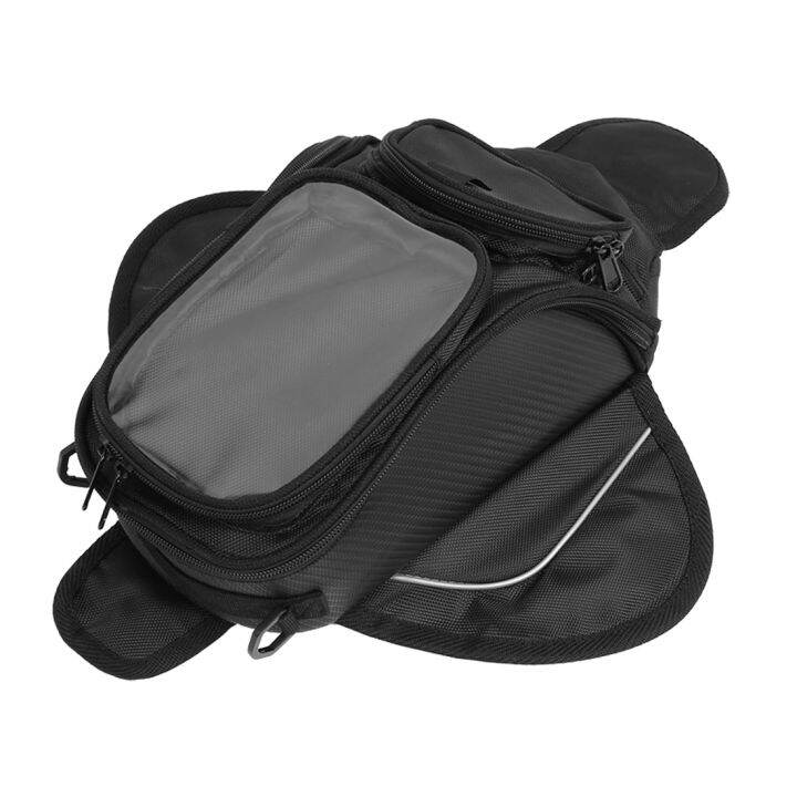 Uxcell Universal Black Motorcycle Tank Bag Oxford Waterproof Magnetic ...