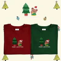 เสื้อChristmas ลาย Santa bear (ผ้าคอตตอน สกรีนชัด สีสด ติดทน)