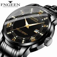 Watch watch of wrist of mens fashion leisure business calendar male ultra-thin waterproof cross-border hot style black steel band quartz watch --238811Hot selling mens watches⊙