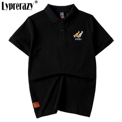 Lyprerazy ปลาคาร์พเย็บปักถักร้อยเสื้อโปโลผู้ชายเสื้อเชิ้ตแขนสั้น Casual Streetwear Lapel เสื้อยืดผู้หญิงชายแบรนด์เสื้อผ้า