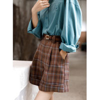 MISHOW Plaid Shorts For Women Summer Autumn  Casual Chic Loose Korean Preppy Wide Leg Short Pants Streetwear MXA32K0046