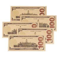 5pcs USD 100 dollar 24k Gold Foil Golden USD Paper Money Banknotes Crafts