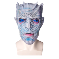 หน้ากากขายส่งอุปกรณ์ประกอบฉากบ้านผีสิงน้ํายาง Game of Thrones c Ghost Night King Hood ฮาโลวีนน่ากลัว