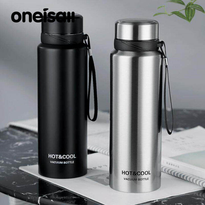 oneisall-กระติกน้ำสูญญากาศ1200ml750ml-กระติกน้ำร้อนสแตนเลสความจุขนาดใหญ่ป้องกันการรั่วพร้อมสายคล้องคอและ-cover823