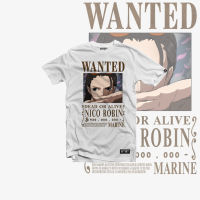 Anime Shirt - ETQTCo. - One Piece - Wanted Poster - Robin เสื้อยืดลำลองฤดูร้อน S-5XL