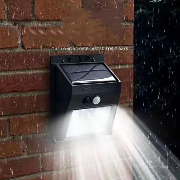 โคมไฟติดผนังโซล่าเซลล์ พร้อมเซนเซอร์ในตัว โคมไฟ โคมไฟติดผนัง โคมไฟโซล่า