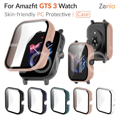 Zenia เคสกันกระแทกสำหรับนาฬิกาอัจฉริยะ,เคส PC ที่มีสีสันเป็นมิตรต่อผิวสำหรับ Amazfit GTS 3 GTS3 Watch
