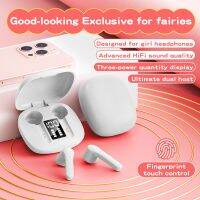 Js36 Bluetooth Headset Macaron Multi-Color Wireless Headset Power Display Stereo Waterproof Earbuds with Charging Bin