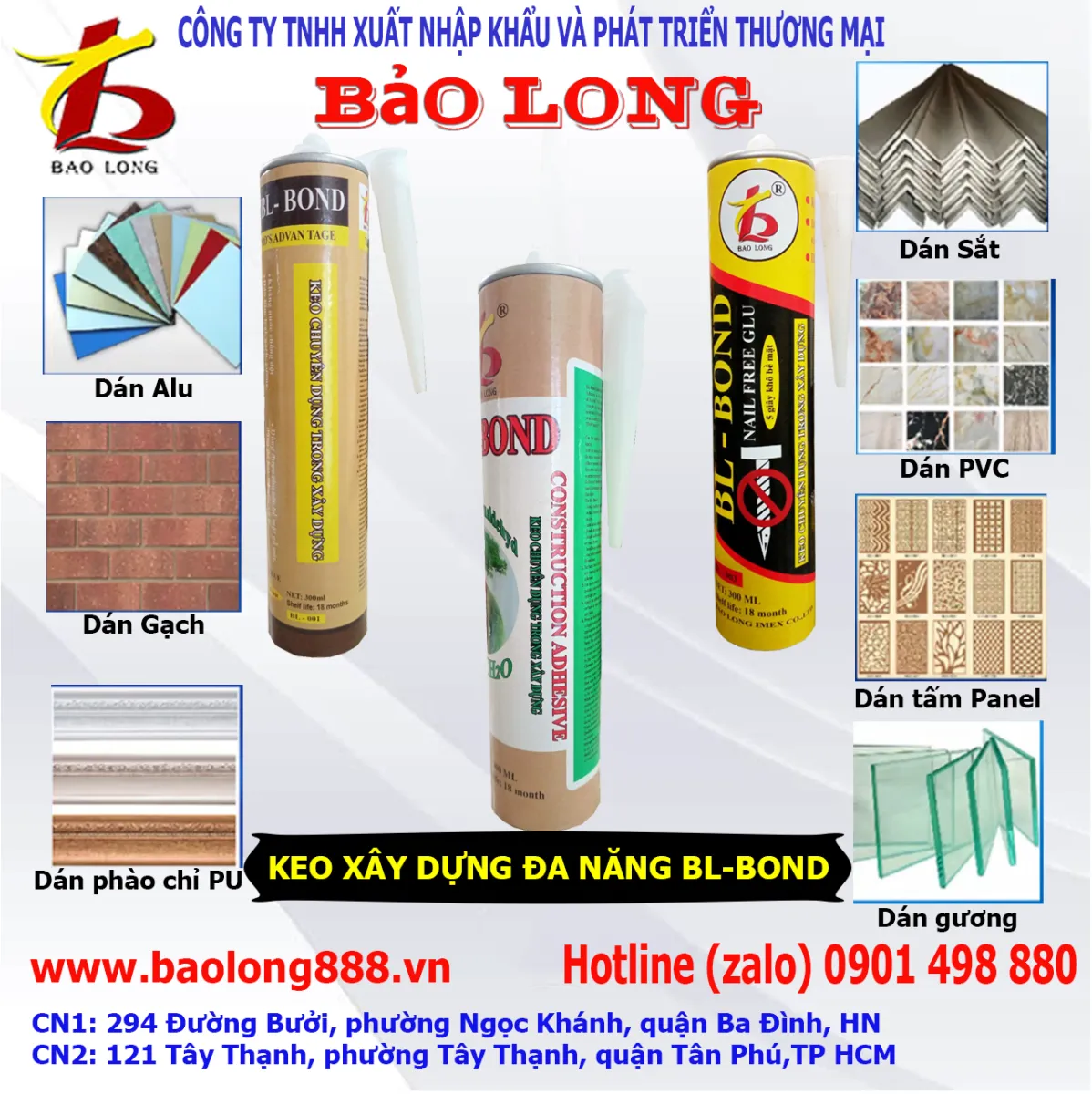Keo Dán Đa Năng, Keo Dán Tấm Nhựa Pvc ,Keo Dán Alu,Keo Dán Tấm Ốp Tường Bl-Bond 300Ml | Lazada.Vn