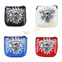 4pcs/Pack Golf Mallet Cover Skull Mallet Putter Head Cover Square Shape Magnetic Closure