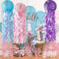 (TEX)Mermaid Party Decorations Litte Mermaid Jellyfish Paper Lantern Under the Sea Party Decor Girl Babyshower Mermaid Birthday Decor