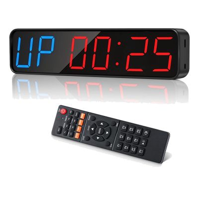Portable Interval Timer Large LED Digital Anti Vertigo Display, Workout Clock for Home Gym Garage Fitness