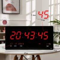 นาฬิกาดิจิตอล LED DIGITAL CLOCK  แขวนติดผนัง ขนาด 45 X 22 X 3 CM ( ตัวเลขสูง 3 นิ้ว ) มี Back Up ในตัว ไฟดับไม่ต้องตั้งใหม่  รุ่น 4622 ตัวเลขสีแดง