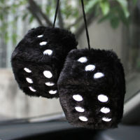 Vinv Car Pendant Hanging Plush Dice Craps Automobiles Rear View Mirror Hanging Decoration