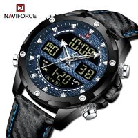 ZZOOI Luxury Brand NAVIFORCE Military Watches for Men Dual Display Waterproof Sport Original Digital Men Wristwatch Leather Male Clock