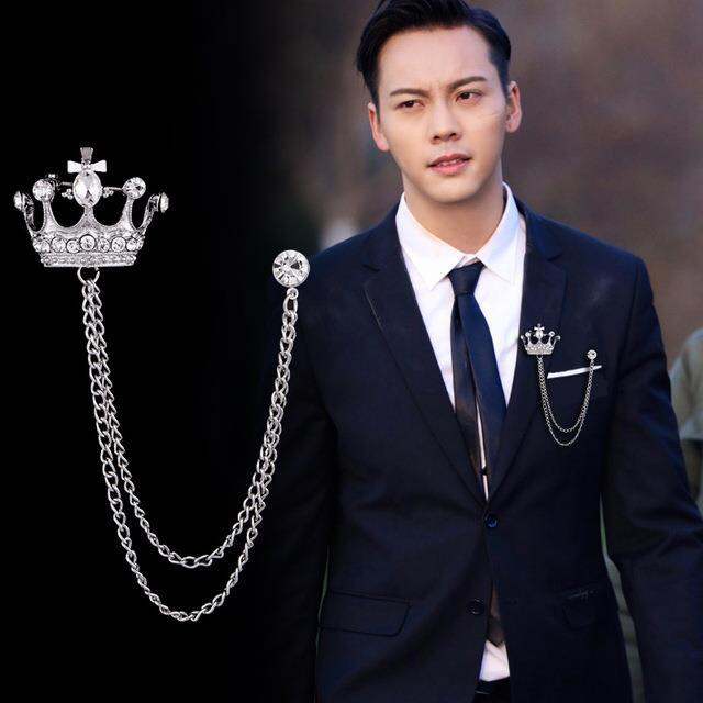 korean-british-style-crown-bird-brooch-cross-suit-tassel-chain-lapel-pin-angle-wings-badge-retro-female-corsage-men-accessories