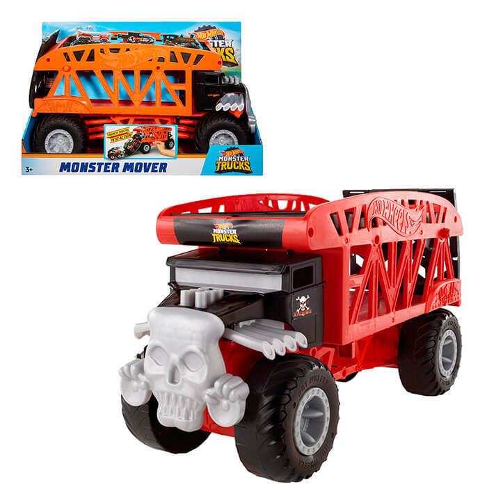 Monster Trucks Monster Mover + 3 Trucks Vehicle by Hot Wheels at