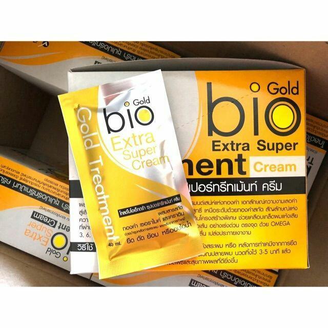 bio-gold-extra-super-treatment-cream-ค-สีทอง-รีมบำรุงเส้นผมโกลด์ไบโอเอ็กตร้า-1-กล่อง-มี-24-ซอง