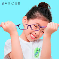 BARCUR Square Blue Light Kids Glasses TR90 Student Computer Anti Blue Light Glasses For Myopia Game Eyewear Unisex UV400 Protect