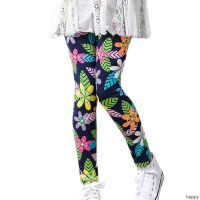 Seluar Kanak Kanak Perempuan Baby Girl Floral Print Pants Kids Skinny Cotton Leggings for 2-14 Years Casual Long Pants